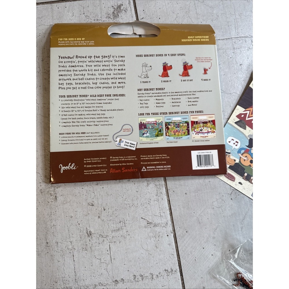 Shrinky Dinks Wild West Fun Pack Shrink Dinks- Joobli Ages 6 and up. Craft-Art - Picture 8 of 9